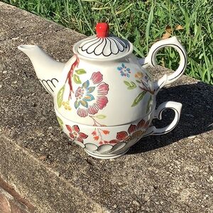 Dutch Wax Floral Teapot with Large Cup For One‎